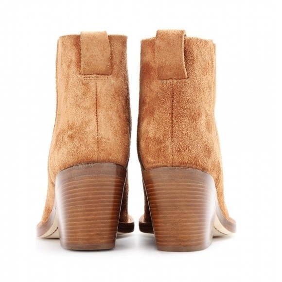 Acne Studios Donna Suede Western Ankle Booties in Brown Suede size 36 size 6 - Picture 3 of 9